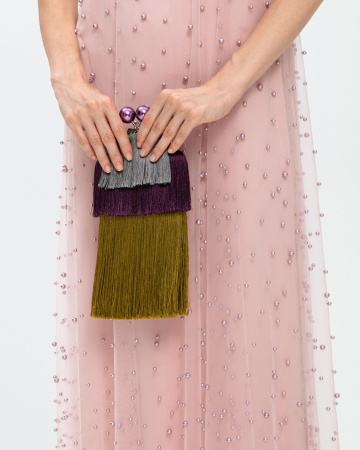 Клатч из бахромы с цепочкой