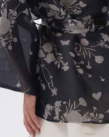 Двухслойное кимоно с поясом