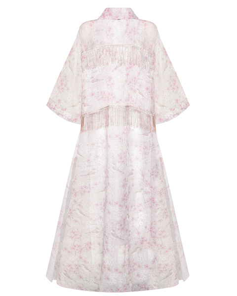 Свободная принтованная блуза-тренч  Свободная принтованная блуза-тренч