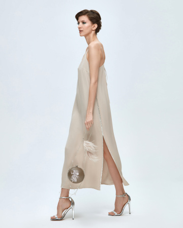 Клатч из кожи с цепочкой