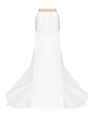Юбка макси со шлейфом прозрачная