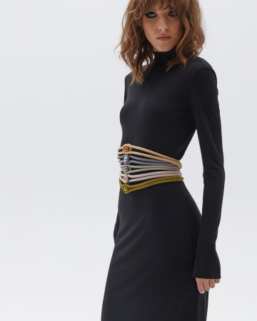 Пояс из витого шнура с бусиной