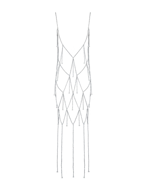 Сарафан-сетка из бусин