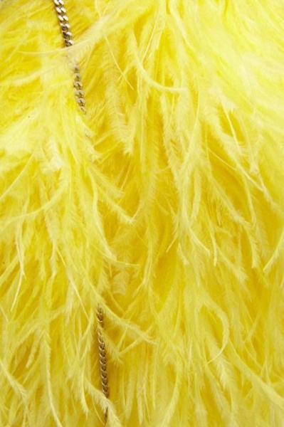 Перьевой клатч с цепочкой