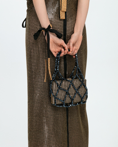 Браслет-лента со стразами